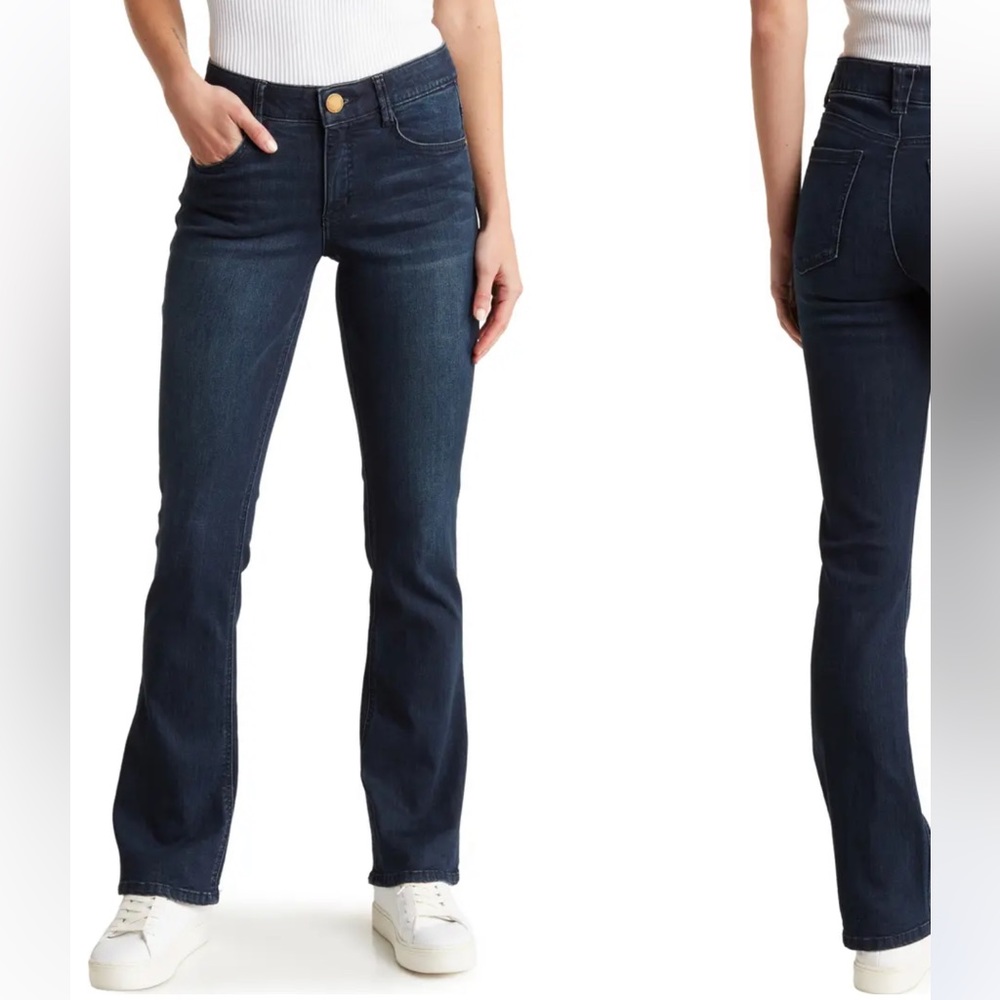 #244 ☑️ Democracy Ab Solutions Itty Bitty Boot Indigo Denim Jeans - Picture 3 of 16